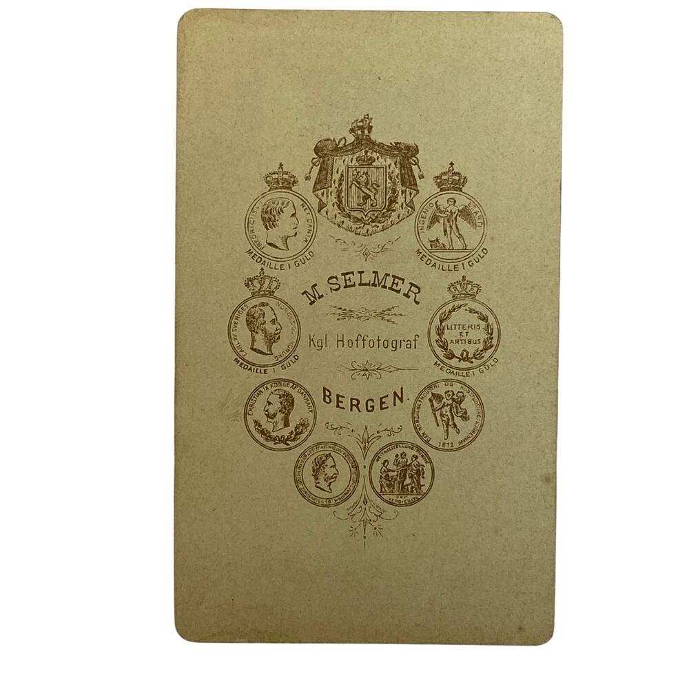 Antique Victorian Era Photograph Women 1870s CDV Photographer M. Selmer Bergen - Picture 2 of 8